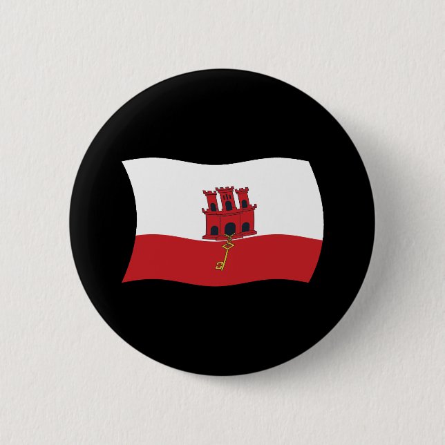 Gibraltar Flag Button (Front)
