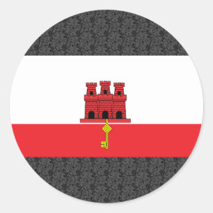 Gibraltar Flag Classic Round Sticker