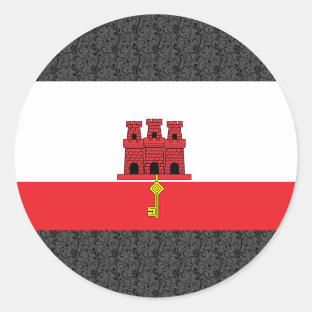 Gibraltar Flag Classic Round Sticker (Front)