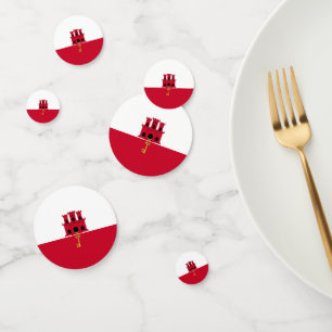 Gibraltar flag confetti