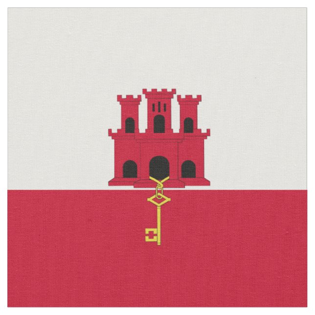 Gibraltar flag fabric (Close Up)