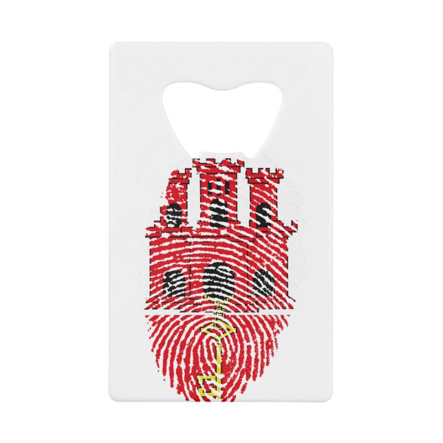 Gibraltar Flag Fingerprint Country Pride (Front)