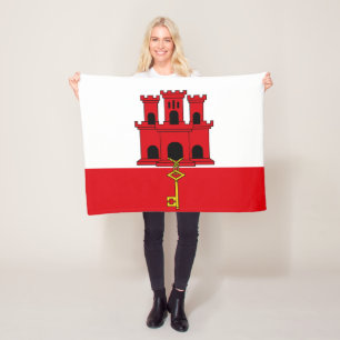 Gibraltar Flag Fleece Blanket