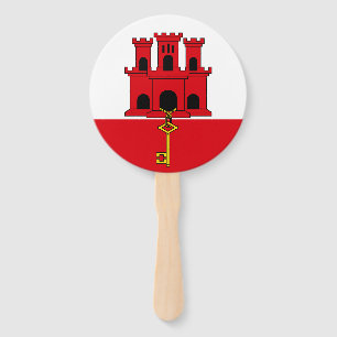 Gibraltar Flag Hand Fan