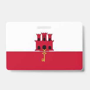 Gibraltar flag ID badge