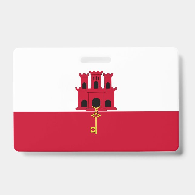 Gibraltar flag ID badge (Front)