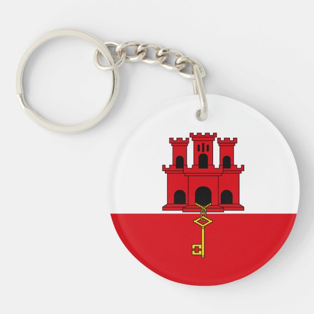 Gibraltar Flag Key Ring (Front)