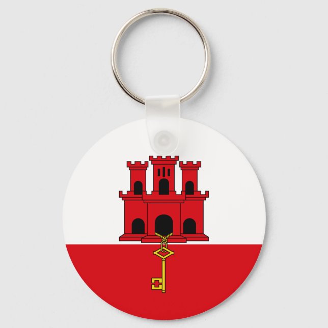 Gibraltar Flag Key Ring (Front)