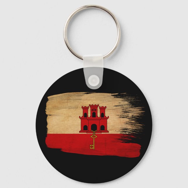Gibraltar Flag Key Ring (Front)