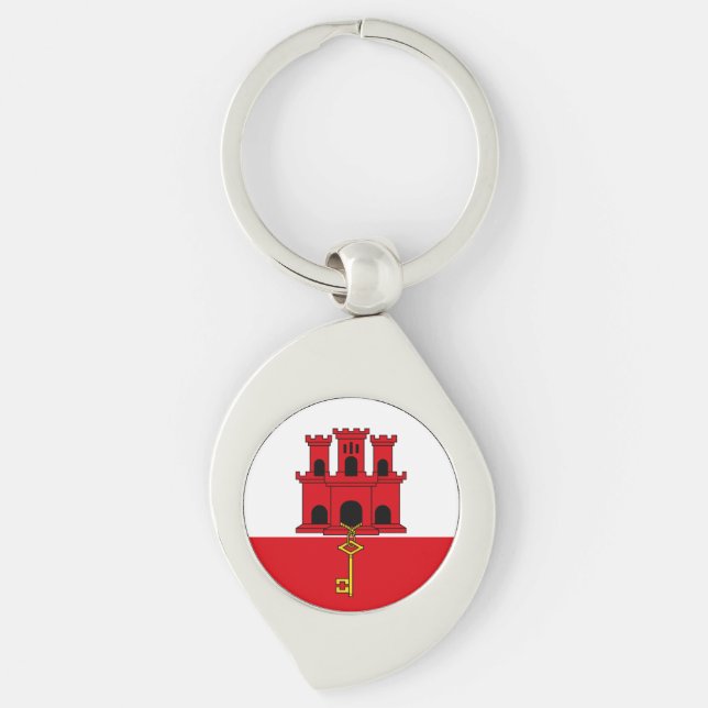 Gibraltar Flag Key Ring (Front)