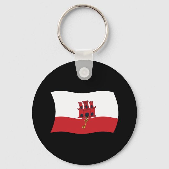 Gibraltar Flag Keychain (Front)