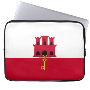 Gibraltar flag laptop sleeve