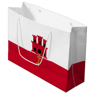 Gibraltar flag large gift bag
