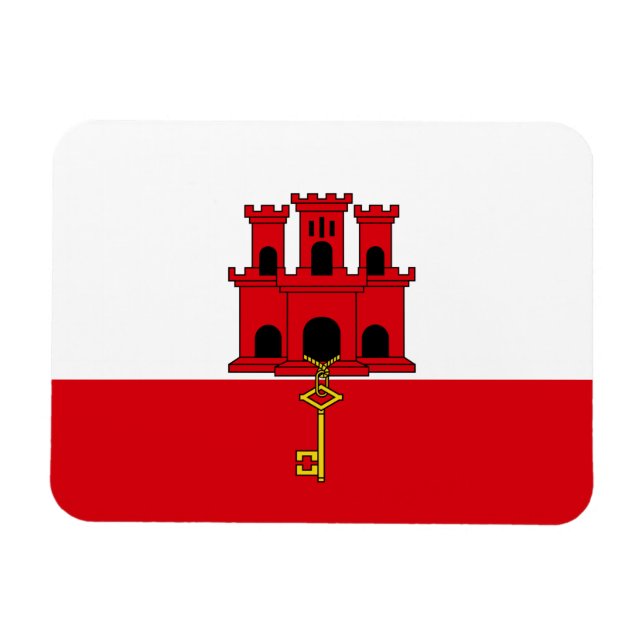 Gibraltar Flag Magnet (Horizontal)