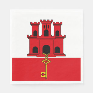 Gibraltar Flag Napkin