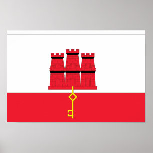Gibraltar Flag Poster