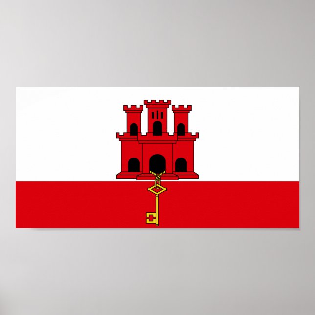 Gibraltar Flag Poster (Front)
