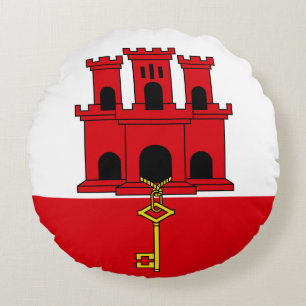 Gibraltar Flag Round Cushion