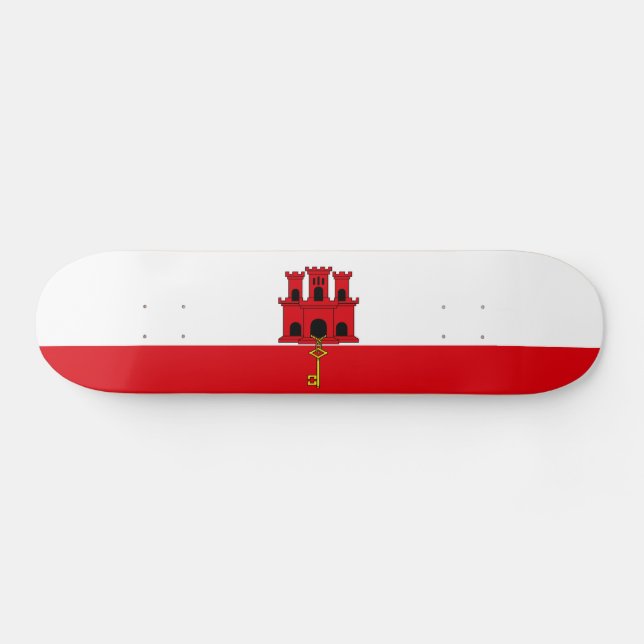 Gibraltar Flag Skateboard (Horz)