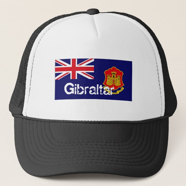 Gibraltar  flag souvenir hat (Front)