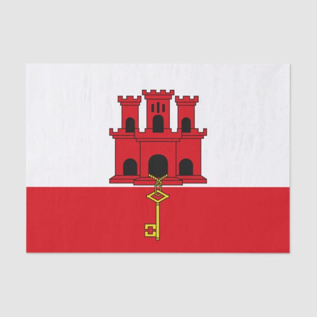 Gibraltar Flag Tissue Paper (Front)