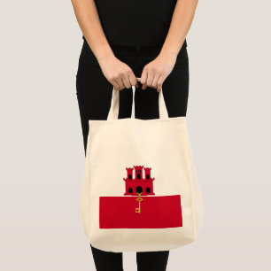 Gibraltar flag tote bag