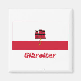Gibraltar Flag with Name Magnet