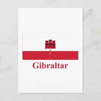 Gibraltar Flag with Name Postcard