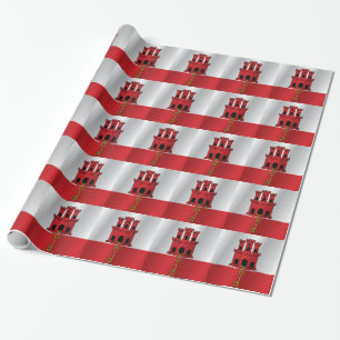 Gibraltar flag wrapping paper