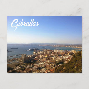 Gibraltar from above postcard