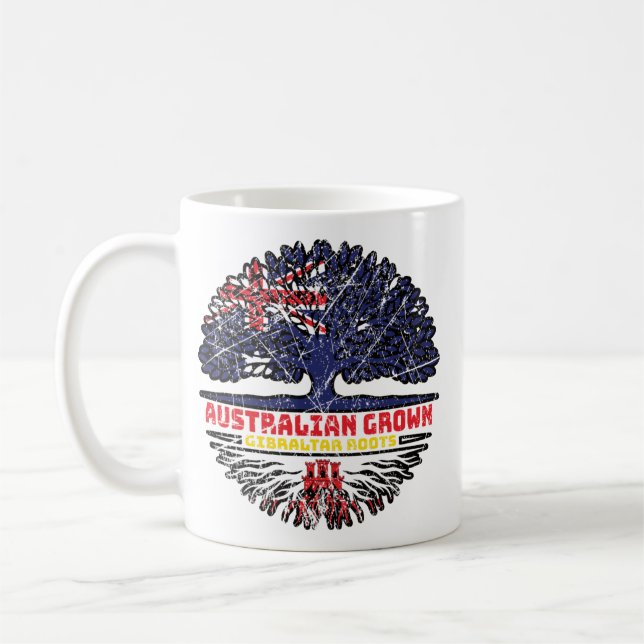 Gibraltar Gibraltarian Australian Australia Tree Coffee Mug (Left)
