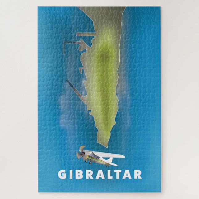 Gibraltar Map Jigsaw Puzzle (Vertical)