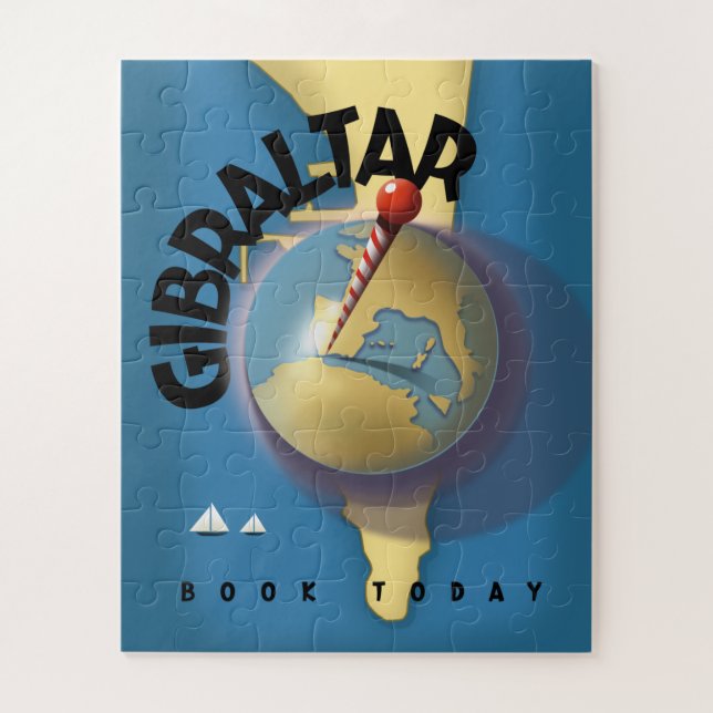 Gibraltar travel poster jigsaw puzzle (Vertical)