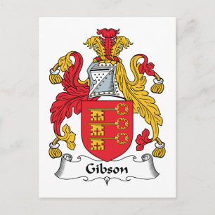 Gibson Family Crest Postcard