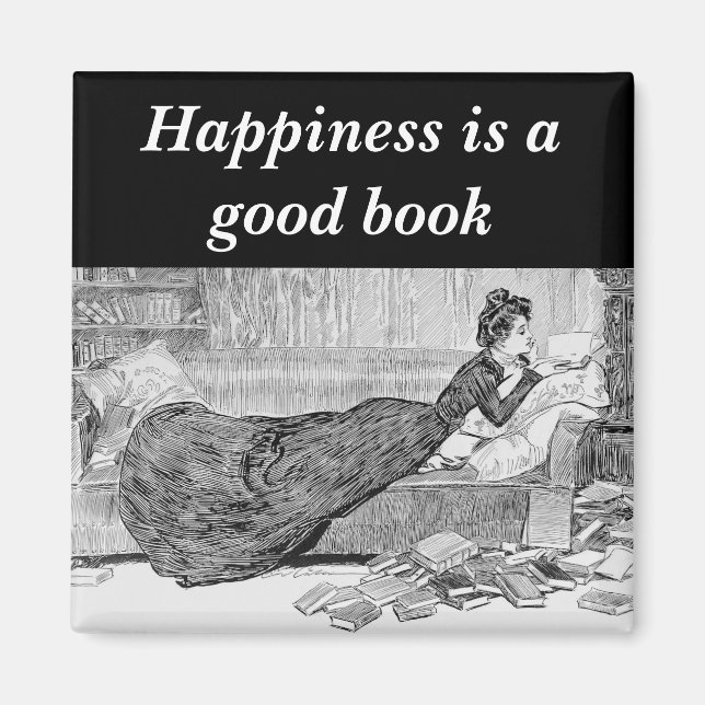 Gibson Girl Reading a Book Magnet (Front)