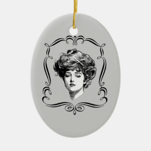 Gibson Girl Reproduction Art Ornament