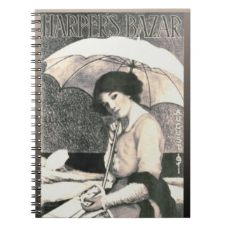 Gibson Girl with Umbrella 1911 Magazine Cover Notebook