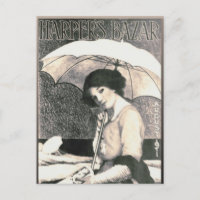 Gibson Girl with Umbrella 1911 Magazine Cover