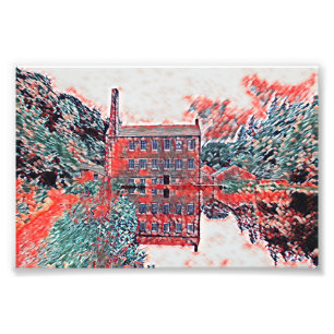 Gibson Mill, Hardcastle Impressionist Artwork Photo Print