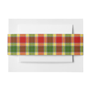 Gibson Scottish Tartan Belly Band Invitation Belly Band