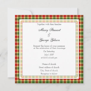 Gibson Scottish Wedding Square Invitation