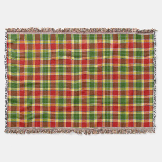 Gibson Tartan Print Throw Blanket (Front)