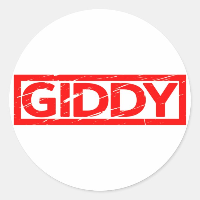 Giddy Stamp Classic Round Sticker (Front)