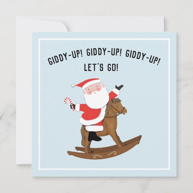 Giddy-up Christmas Party Invitations (Front)