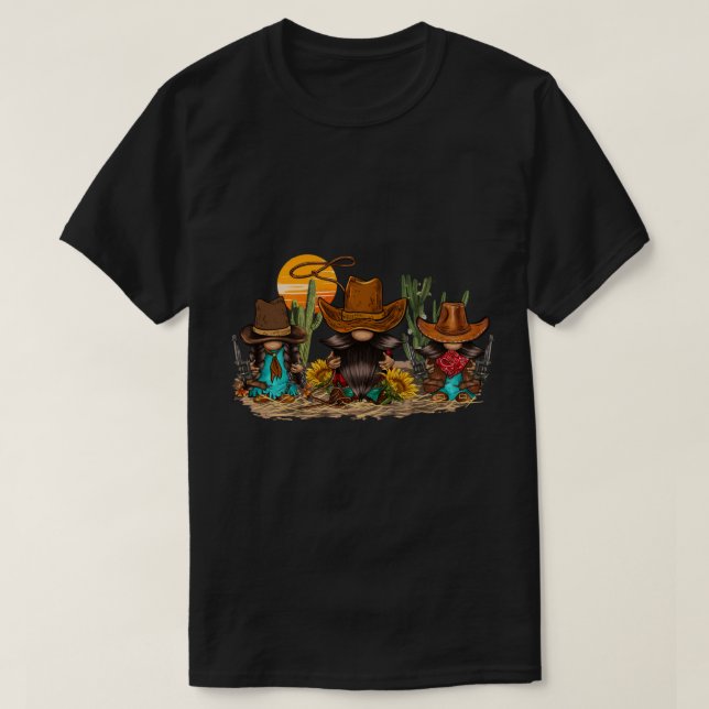 Giddy-Up Cowboy Gnome	 T-Shirt (Design Front)