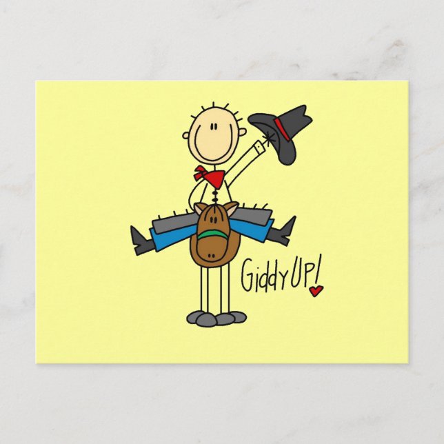 Giddy Up Cowboy Tshirts and gifts Postcard (Front)