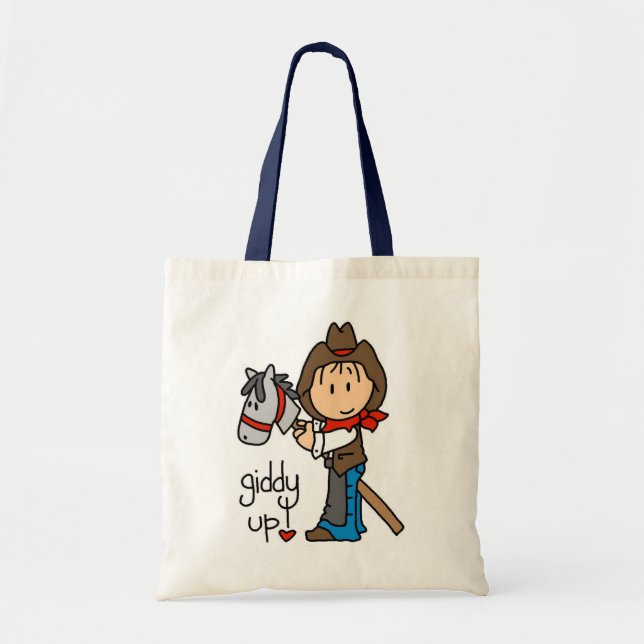 Giddy Up Cowboy Tshirts and Gifts Tote Bag (Front)