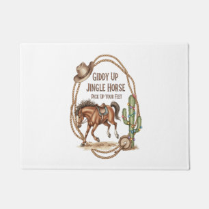 Giddy Up Jingle Horse Doormat