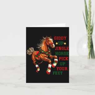 Giddy Up Jingle Horse Western Christmas Horse Coun Card