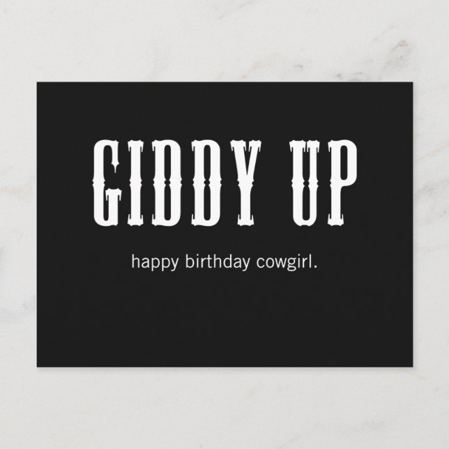 giddy up postcard (Front)